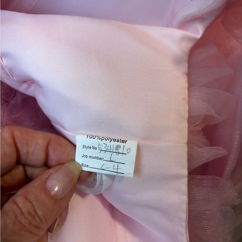 NEW Tulle Maternity Dress for Photoshoot Bridal Robe Light Pink NWOT Size L - Picture 12 of 13